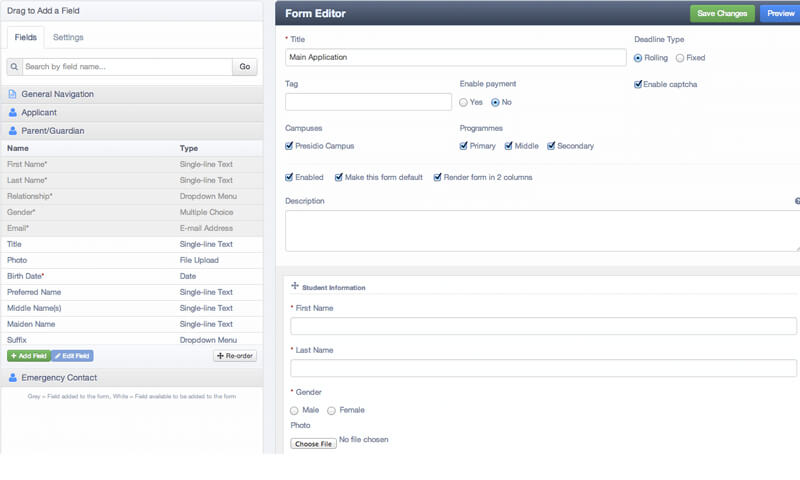 New Forms Editor